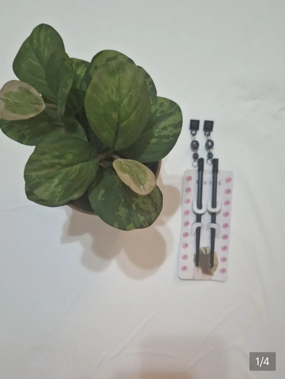 Unbranded Black Hair Stick Set with Beaded Accents